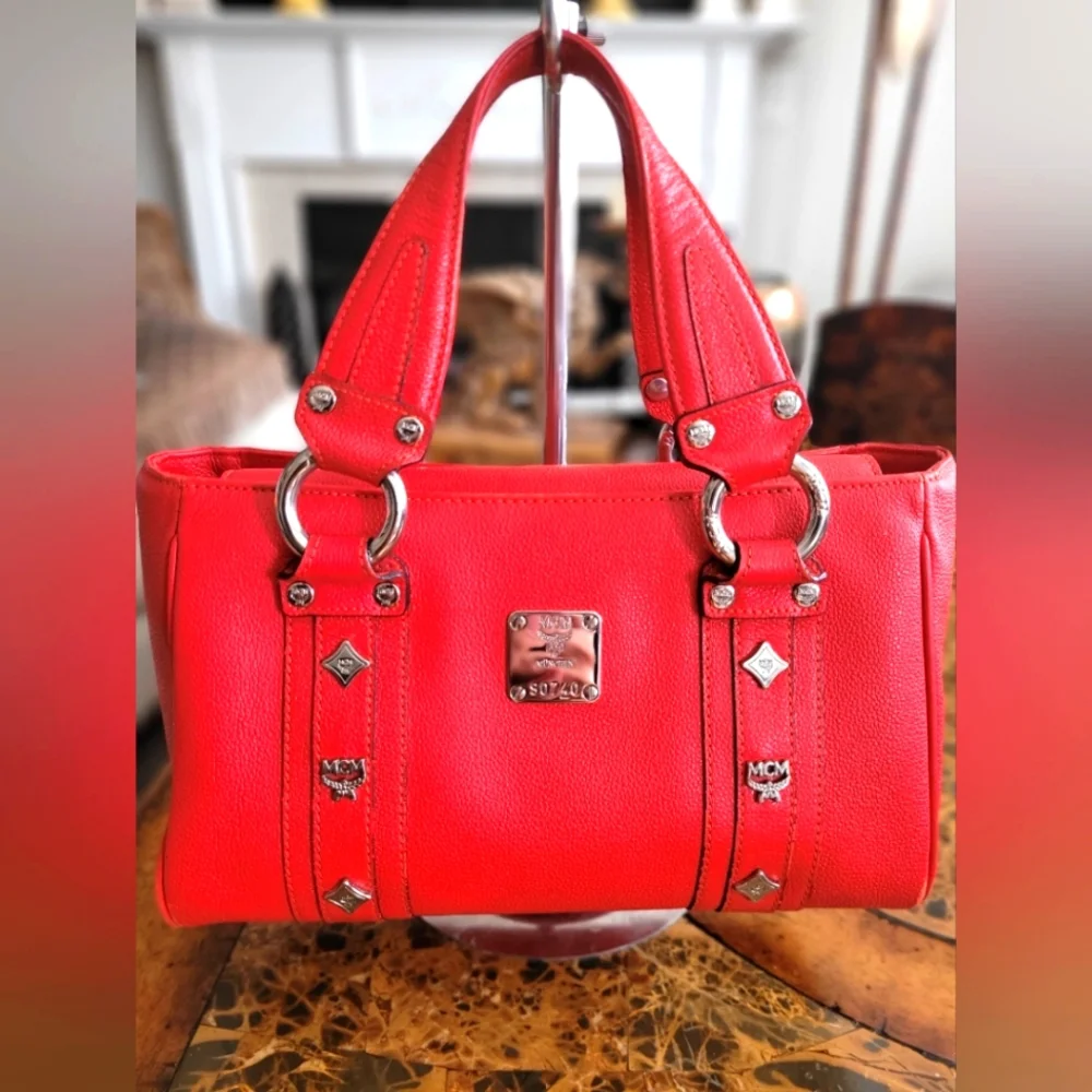 MCM Red Leather Women's Bag - Picture 1 of 8